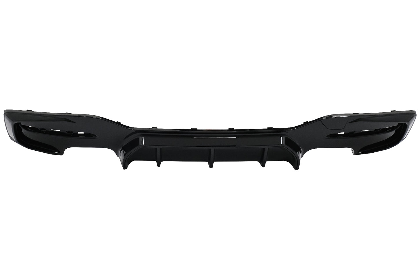 Heckschürze Spoiler Volant Diffusor Twin Double Outlet passend für BMW 1er F20 F21 LCI (2015-2019) Piano Black KITT
