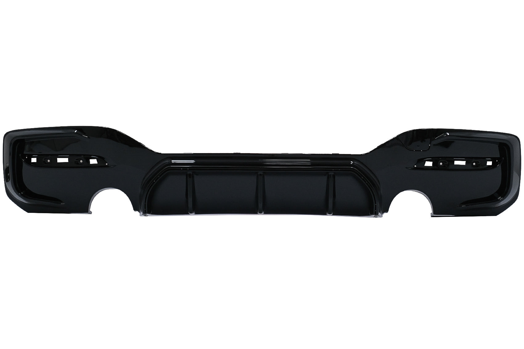 Heckschürze Spoiler Volant Diffusor Twin Outlet Single passend für BMW 1er F20 F21 LCI (2015-2019) Piano Black KITT