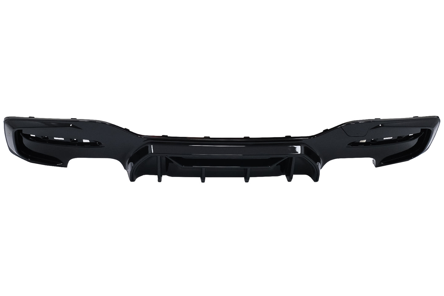 Heckschürze Spoiler Volant Diffusor Twin Double Outlet Passend Für BMW 1er F20 F21 LCI (2015-2019) Piano Black Competition Design KITT