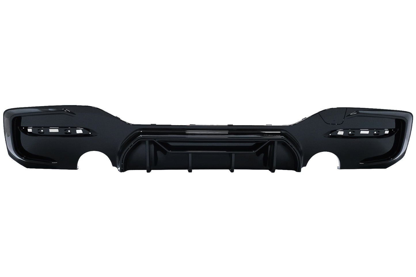 Heckschürze Spoiler Volant Diffusor Twin Outlet Single passend für BMW 1er F20 F21 LCI (2015-2019) Piano Black Competition Design KITT