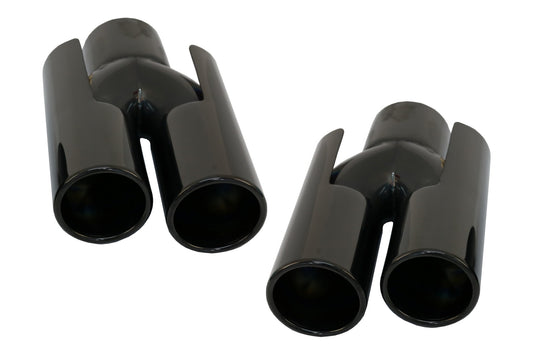 Auspuff Endrohre Passend Für BMW E60 E90 E92 E93 F10 F30 M3 M5 M6 Design Piano Black KITT Professional Exhaust Systems