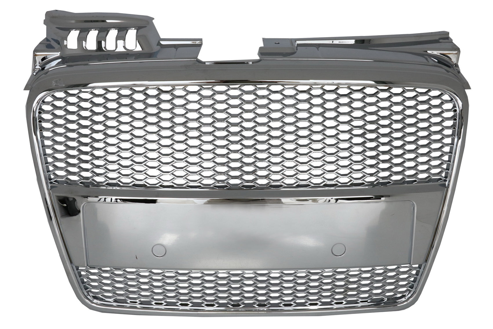 Kühlergrill ohne Emblem für Audi A4 B7 Limousine Avant Cabrio 04-09 RS4 Look Chrom CarPartsTuning