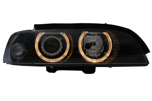 Xenon Angel Eyes Scheinwerfer für BMW 5er E39 Limousine Touring 1995-2003 Schwarz CarPartsTuning