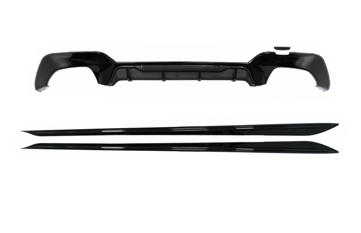 Diffusor Seitenschwellerverlängerung für BMW 3 G20 G21 05.2018+ M-Look Schwarz CarPartsTuning