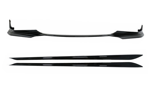 Frontspoilerlippe passend für BMW 3er G20 Limousine G21 Touring (ab 2018) mit Seitenschwellerverlängerung M Sport Piano Black KITT