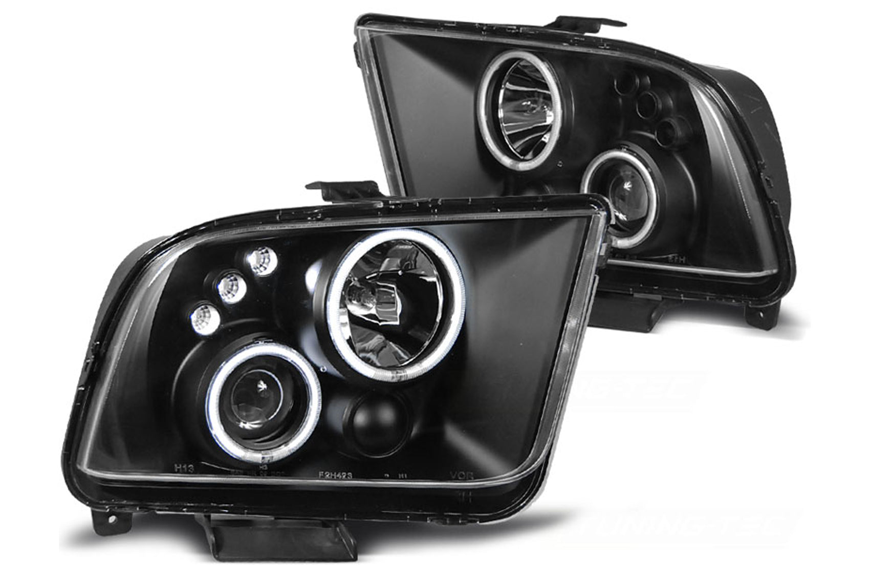 LED TFL Tagfahrlicht Scheinwerfer Xenon Look für FORD Focus III 11-14 Schwarz- CarPartsTuning