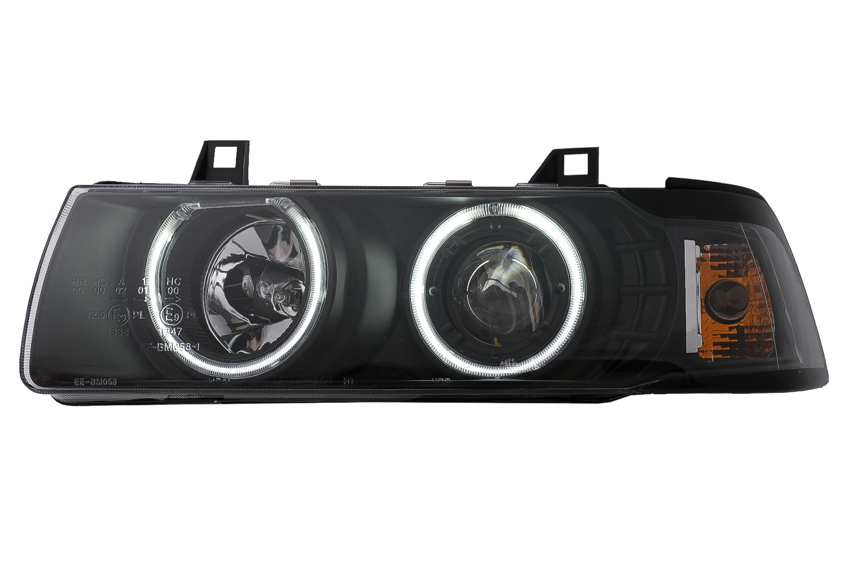 Angel Eyes CCFL Scheinwerfer für BMW 3er E36 Limousine Touring Compact 1990-1999 Schwarz CarPartsTuning