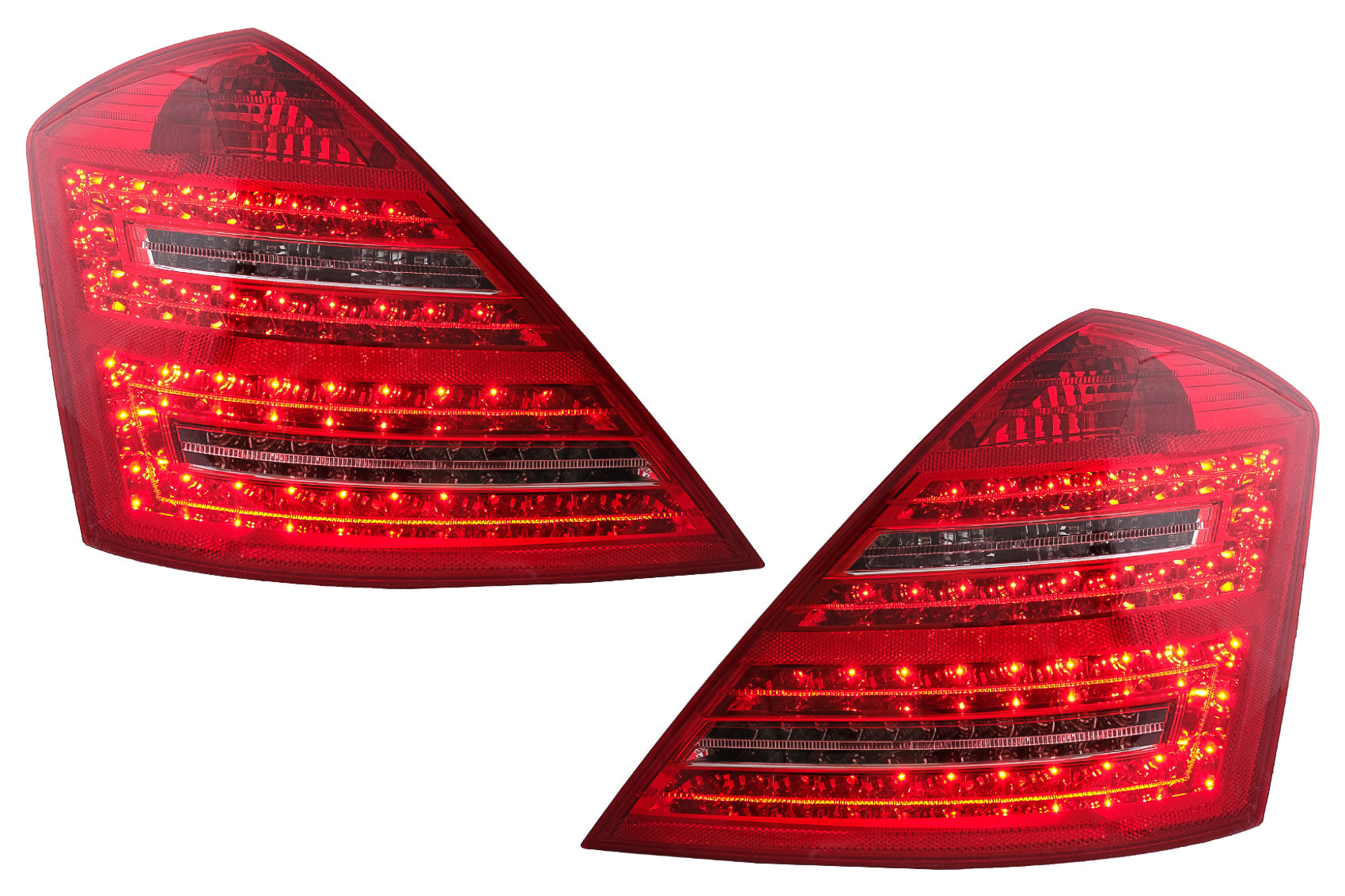LED Rückleuchten für Mercedes S-Klasse W221 2005-2009 rot Weiß CarPartsTuning