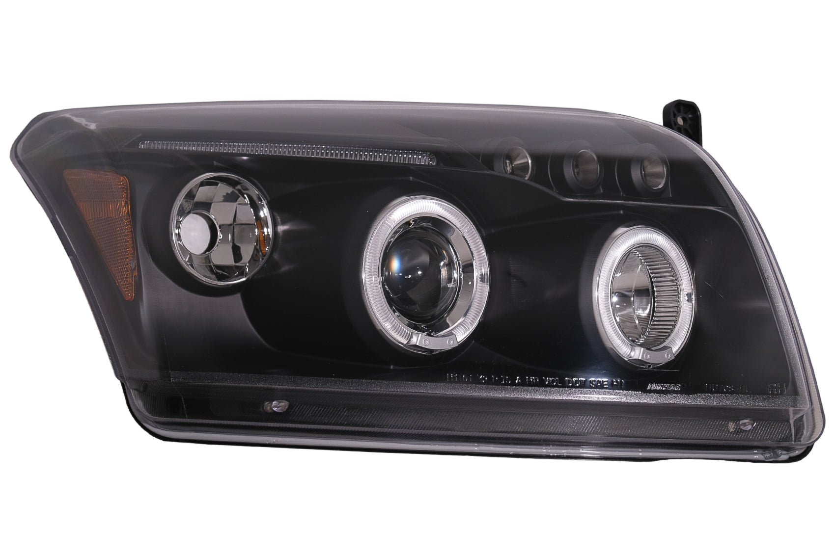 Angel Eyes Scheinwerfer passend für Dodge Caliber (2006-2012) Schwarz CarPartsTuning