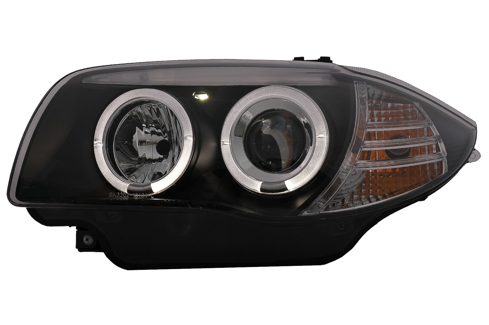 Angel Eyes Scheinwerfer für BMW 1er E81 E82 E87 E88 2004-2011 Schwarz CarPartsTuning