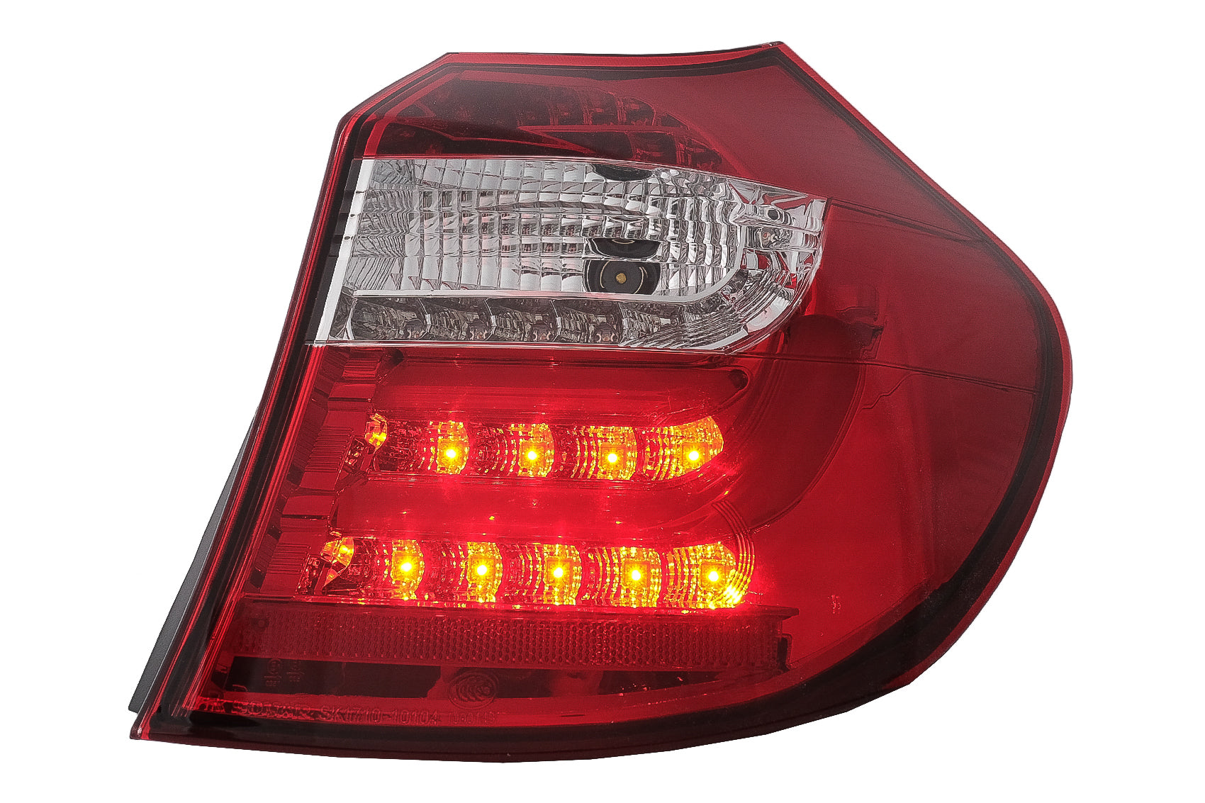 LED Lichtleiste Rückleuchten Passend Für BMW 1er E81 E87 (2004-08.2007) Rot Klar KITT Lightning