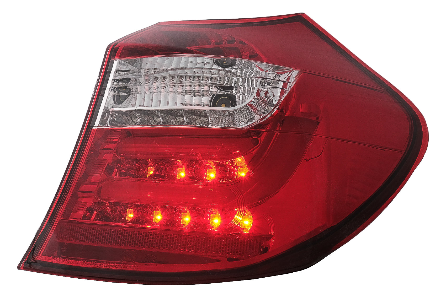 LED Lichtleiste Rückleuchten Passend Für BMW 1er E81 E87 (2004-08.2007) Rot Klar KITT Lightning