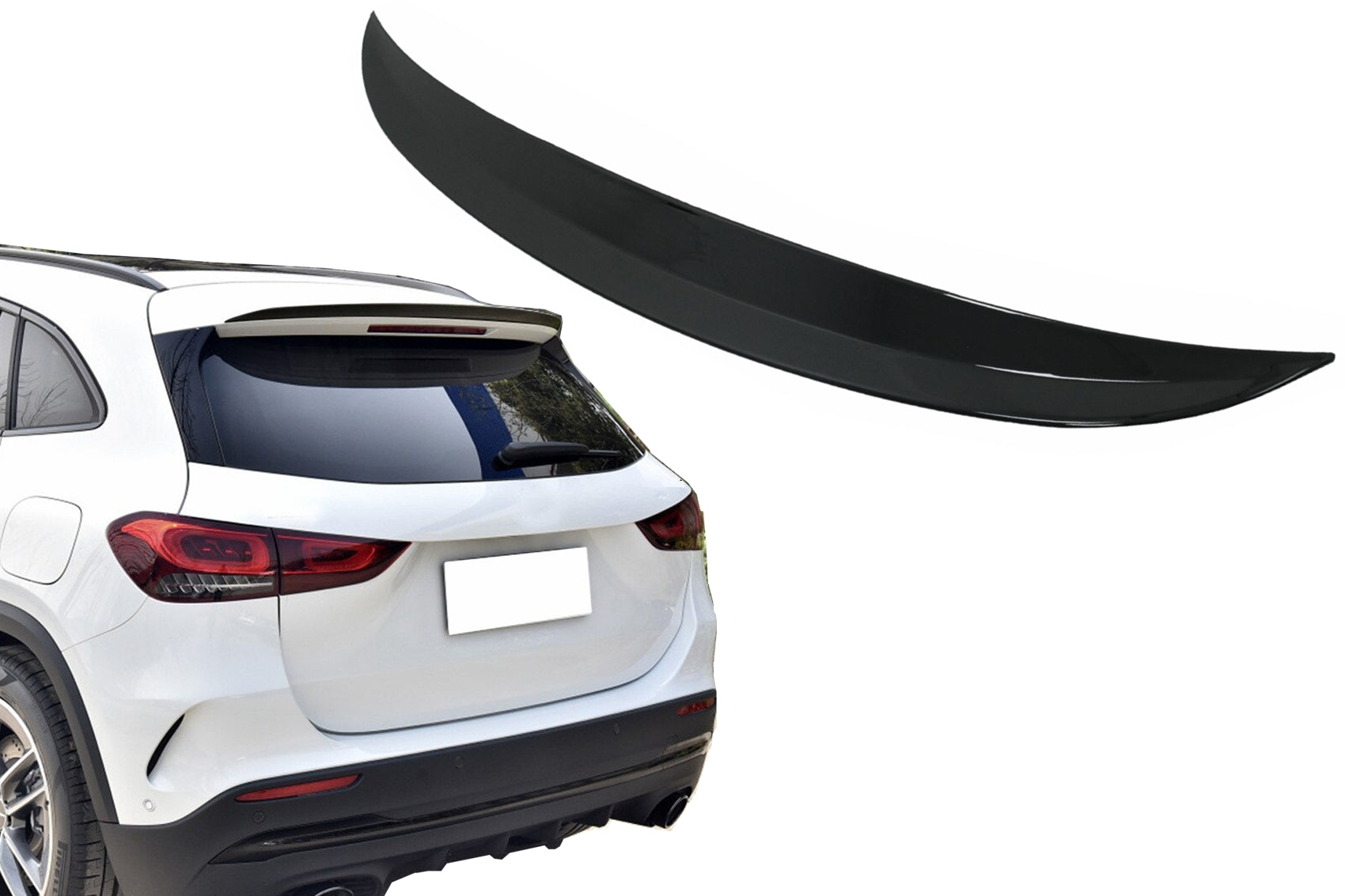 Dachspoiler passend für Mercedes GLA H247 (ab 2020) Piano Black KITT