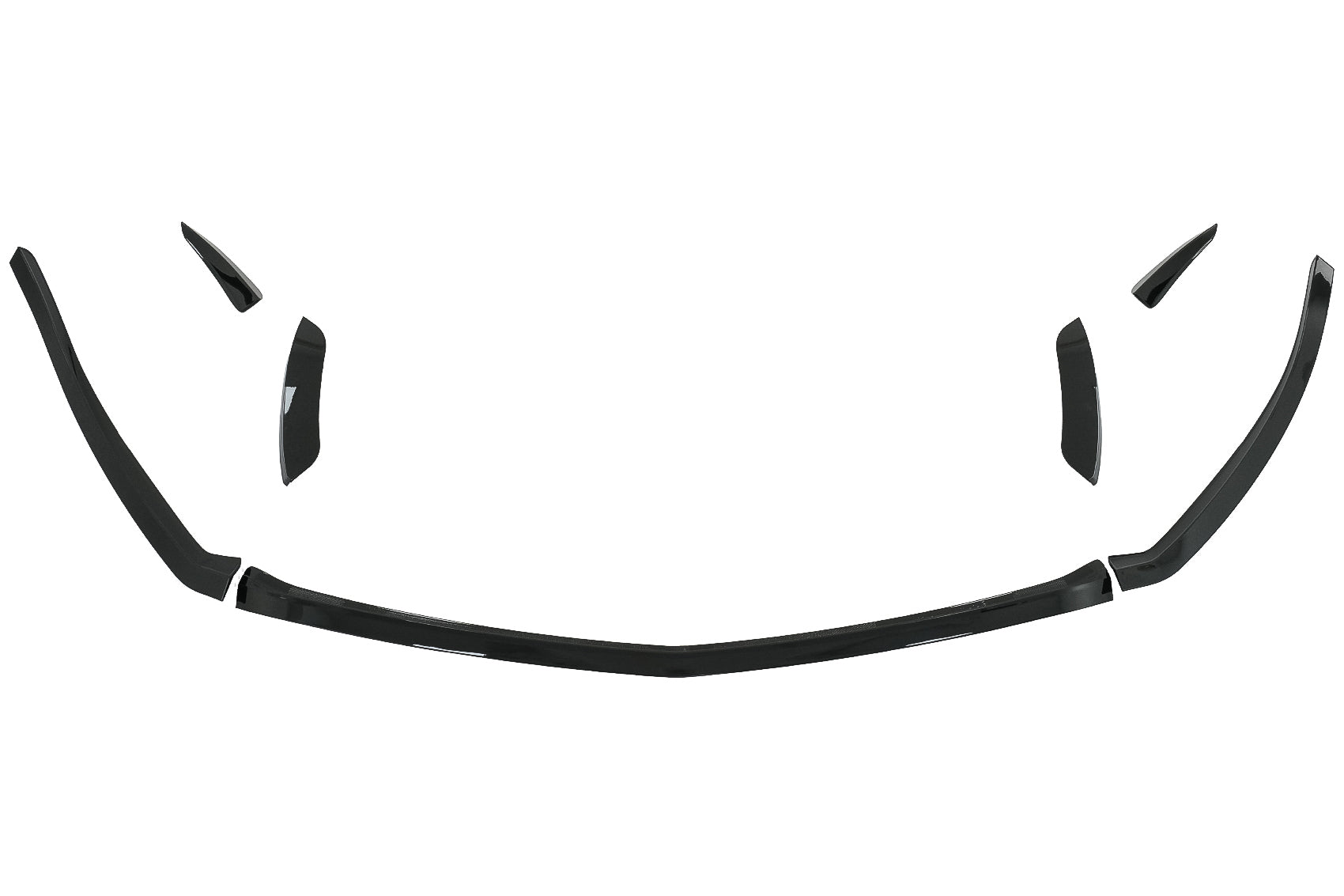 Frontstoßfänger Splitter Finnen Aero für Mercedes A-Klasse W177 V177 18+ Glänzend schwarz CarPartsTuning