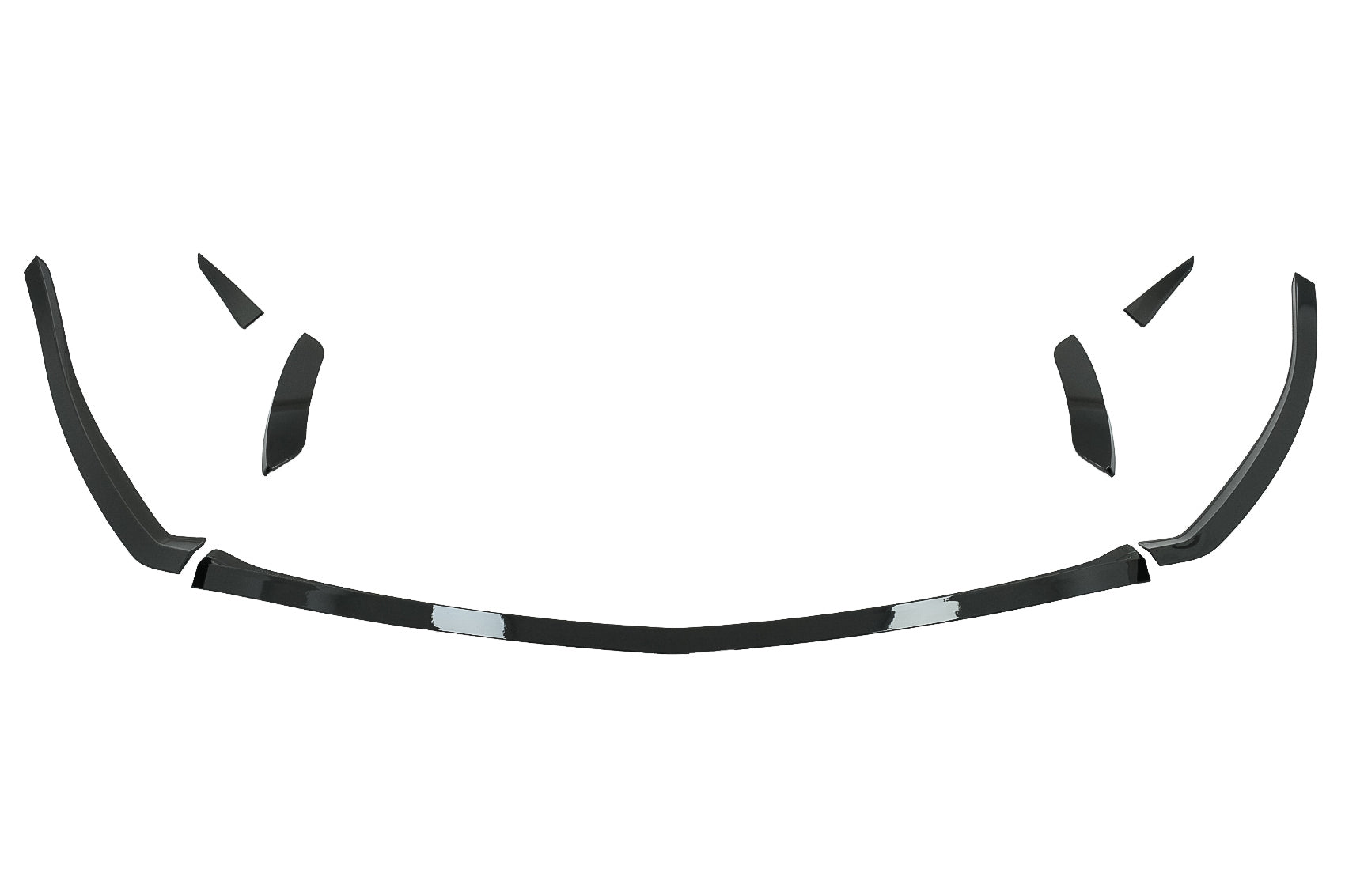 Frontstoßfänger Splitter Finnen Aero für Mercedes A-Klasse W177 V177 18+ Glänzend schwarz CarPartsTuning