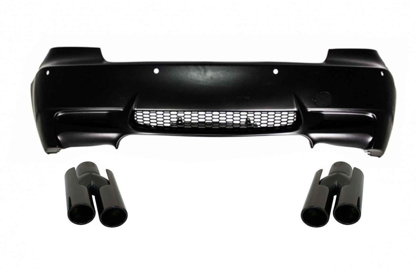 Heckstoßstange für BMW 3 E92 Coupe E93 Cabrio 2006-2010 Tipps Glänzend schwarz M3 Look CarPartsTuning