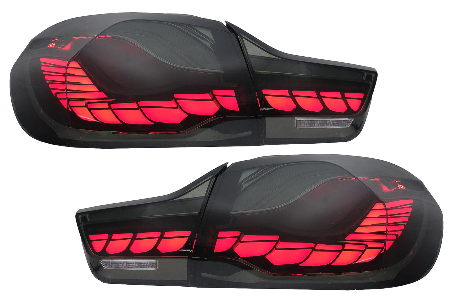 Geölte Rückleuchten Passend Für BMW 4er F32 F33 F36 M4 F82 F83 (2013-03.2019) Red Smoke Mit Dynamischem Abbiegelicht KITT