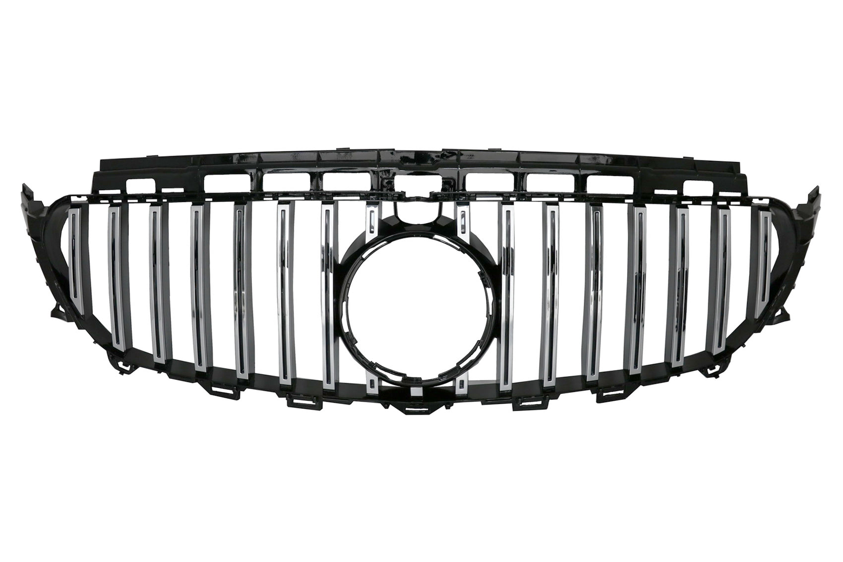 Gitter für Mercedes E W213 S213 C238 16-19 GTR Panamericana Look Chrom 360 Kamera CarPartsTuning
