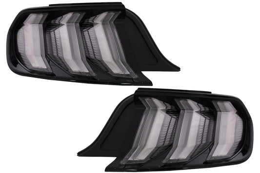 Voll-LED-Rückleuchten Passend Für Ford Mustang Vi S550 (2015-2019) Rauchklar Mit Dynamischem Blinklicht KITT