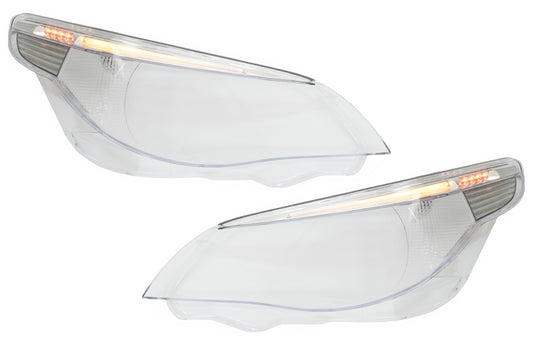 Scheinwerfergläser Glas Rechts & Links Seite für BMW 5 E60 E61 Non-LCI 2003-03.2007 CarPartsTuning
