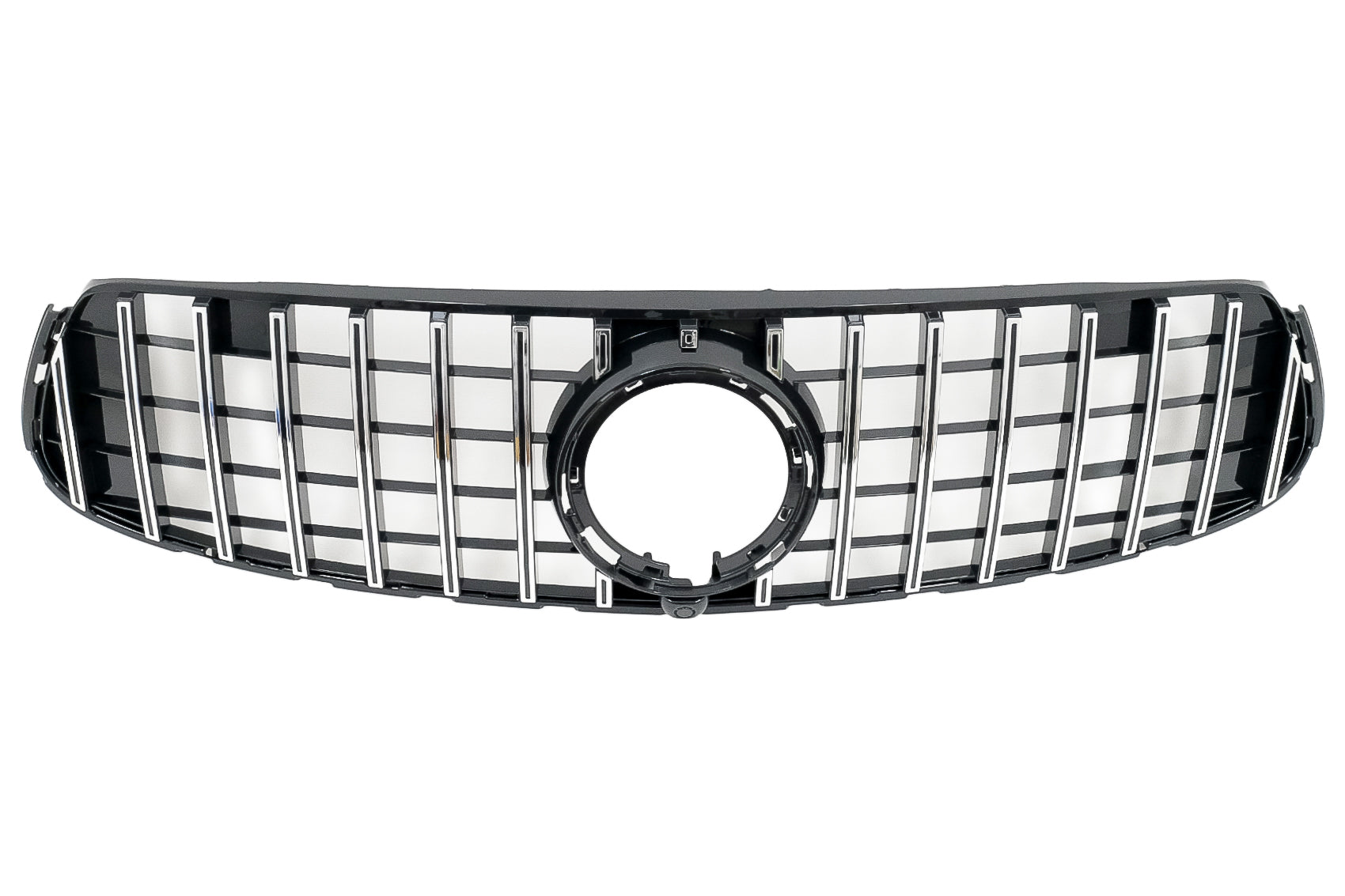 Gitter für Mercedes GLC X253 C253 Facelift 20+ GTR Panamericana Look Schwarz Chrom CarPartsTuning