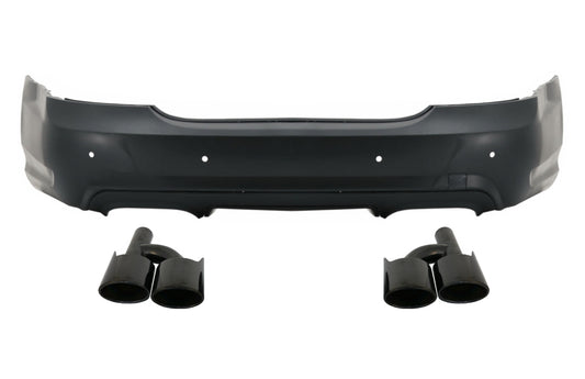 Heckstoßstange Diffusor Auspuff Tipps Schwarz für Mercedes S W221 2005-2013 S65 Design CarPartsTuning