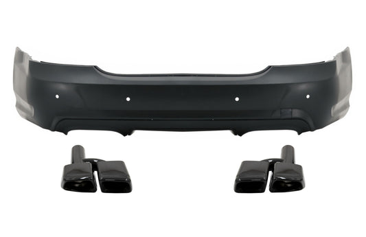 Heckstoßstange & Auspuff Tipps Schwarz für Mercedes S W221 2005-2013 PDC S65 Look CarPartsTuning