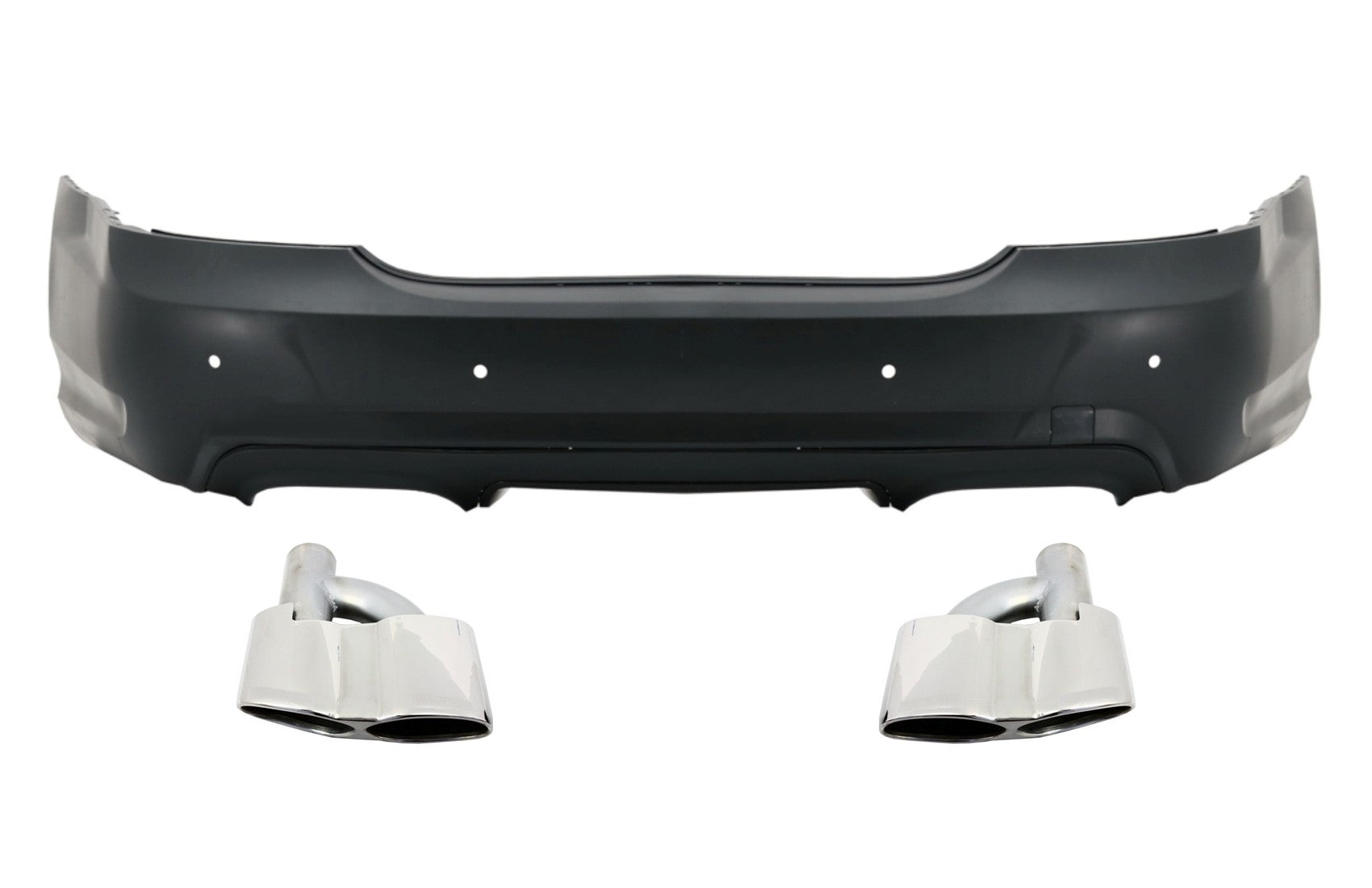 Heckstoßstange & Auspuff Tipps Chrom für Mercedes S-Klasse W221 2005-2013 S65 Look CarPartsTuning