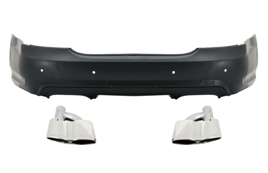 Heckstoßstange & Auspuff Tipps Chrom für Mercedes S-Klasse W221 2005-2013 S65 Look CarPartsTuning