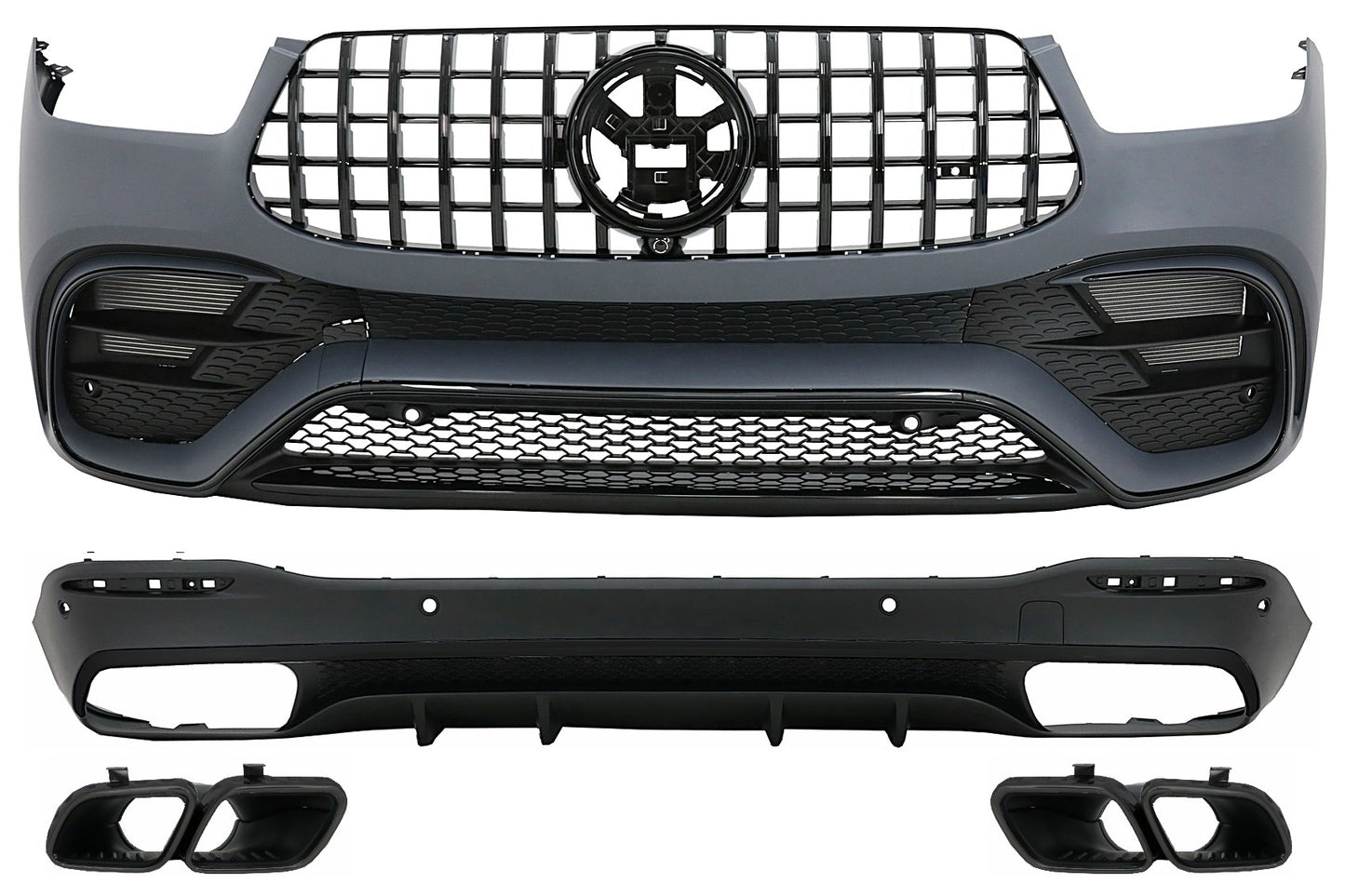 Bodykit für Mercedes GLE W167 SUV Sport Line 2019+ GLE 63S Look Diffusor Tipps CarPartsTuning