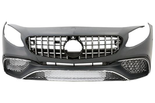 Kit für Mercedes S Coupe C217 Sport Line 2015-2021 S65 Look Gitter Diffusor Tipps CarPartsTuning