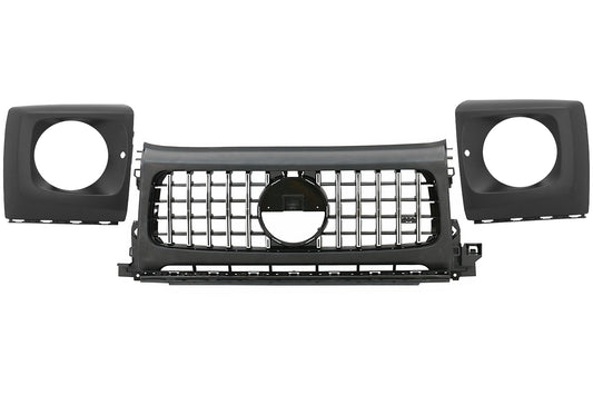 Gitter & Scheinwerfer Abdeckungen für Mercedes G W464 W463A & G63 AMG 06.18+ GT-R Look CarPartsTuning