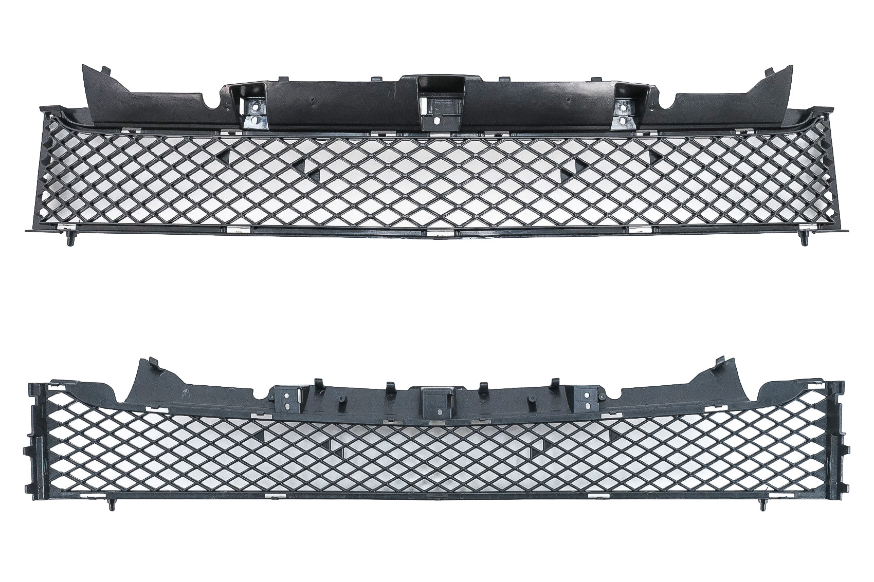 Vorne & Niedriger Gitter für Mercedes SLK-Klasse R172 11-15 GTR Panamericana Look Schwarz CarPartsTuning