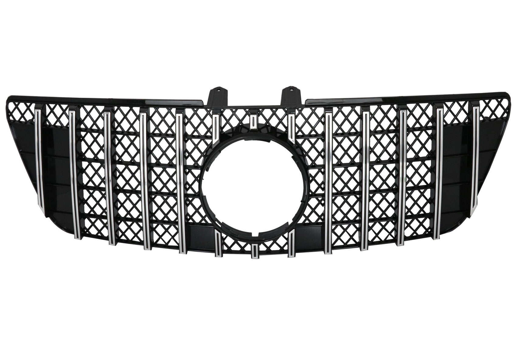 Gitter für Mercedes ML W164 Facelift 07.08-11 GTR Panamericana Look Schwarz Chrom Carpartstuning Austria