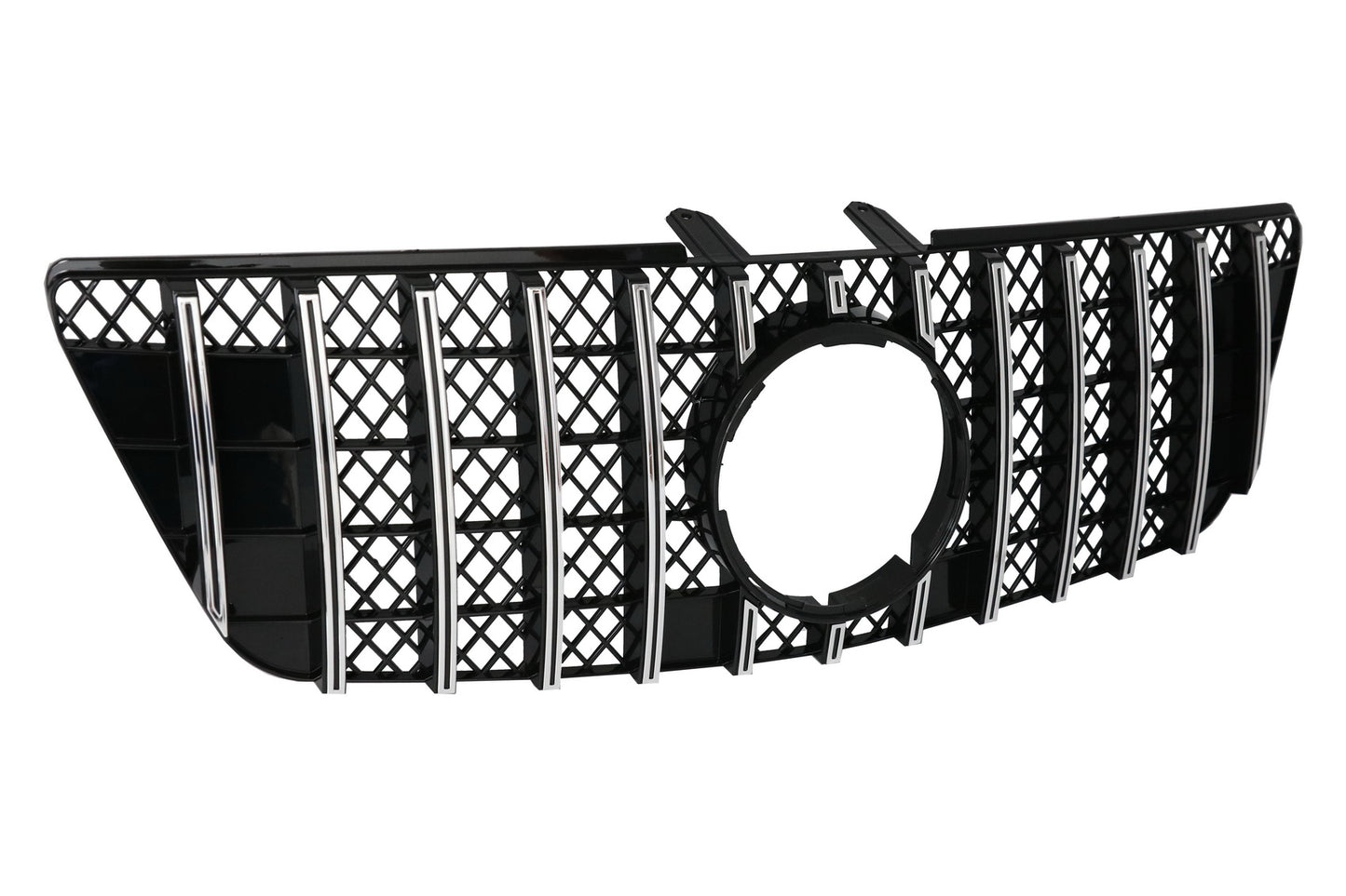 Gitter für Mercedes ML W164 Facelift 07.08-11 GTR Panamericana Look Schwarz Chrom Carpartstuning Austria
