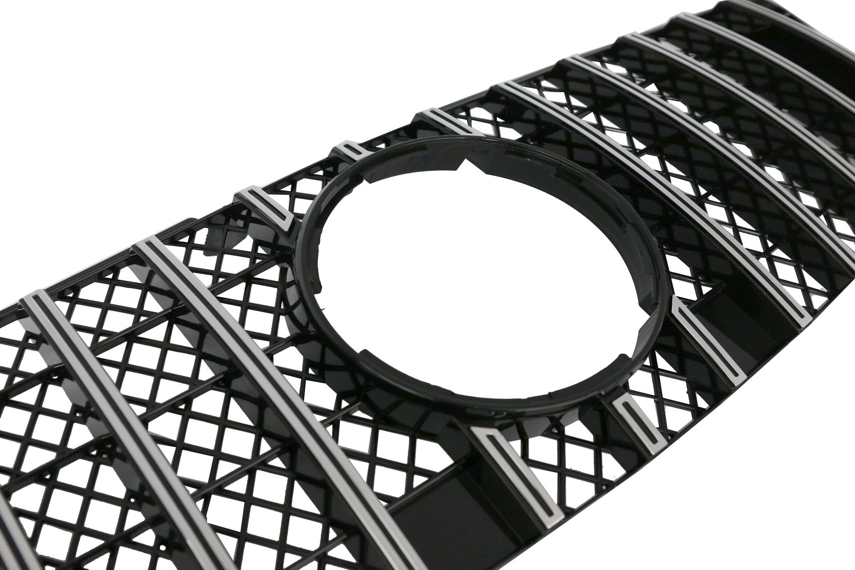 Gitter für Mercedes ML W164 Facelift 07.08-11 GTR Panamericana Look Schwarz Chrom Carpartstuning Austria