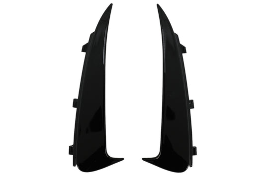 Heckstoßstange Klappenseite Fin Flics für Mercedes C-Klasse W205 14-20 Glänzend schwarz CarPartsTuning