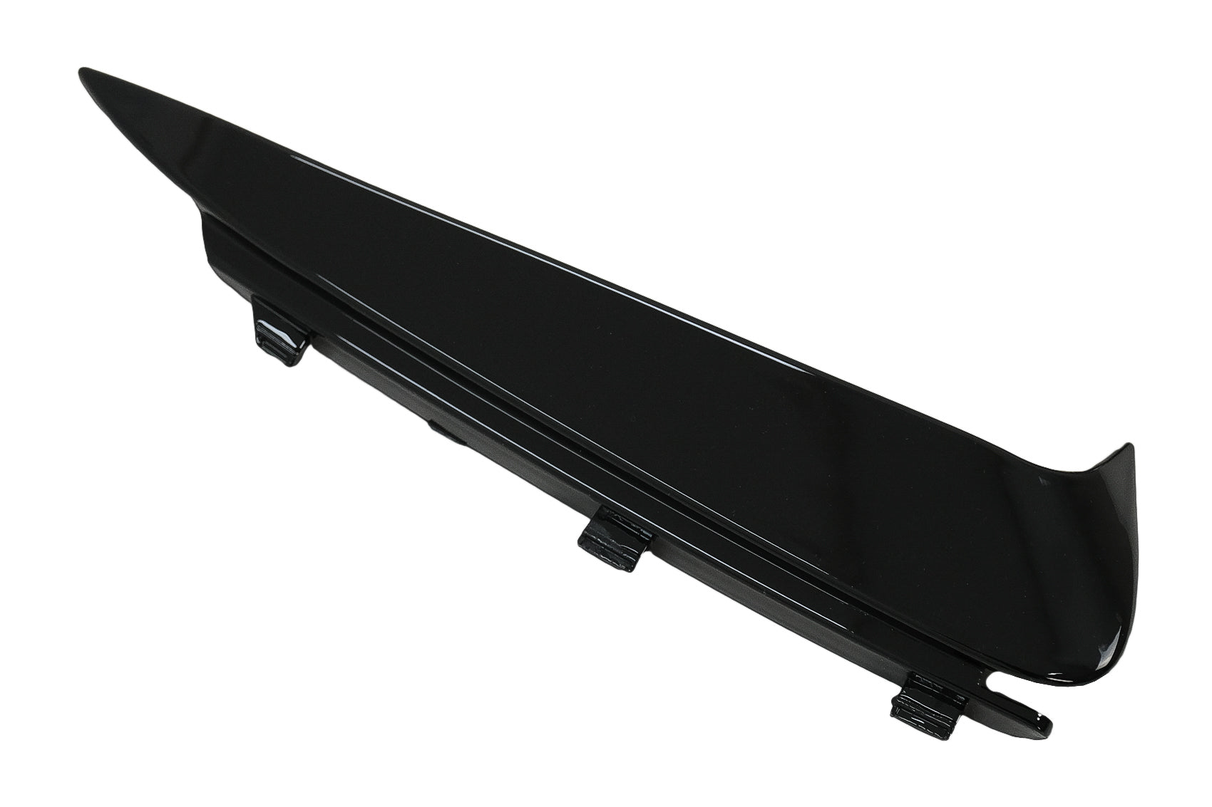 Heckstoßstange Klappenseite Fin Flics für Mercedes C-Klasse W205 14-20 Glänzend schwarz CarPartsTuning