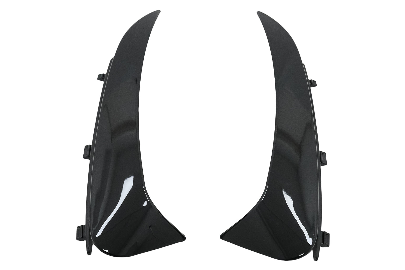 Stoßstangenklappen Seitenflossen Flics für Mercedes C C205 A205 15-19 Schwarz glänzend Carpartstuning Austria