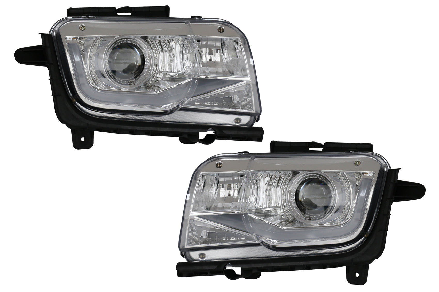 LED-TFL-Scheinwerfer Geeignet Für Chevrolet Camaro Mk 5 Ohne Facelift (2009-2013) Chrom KITT