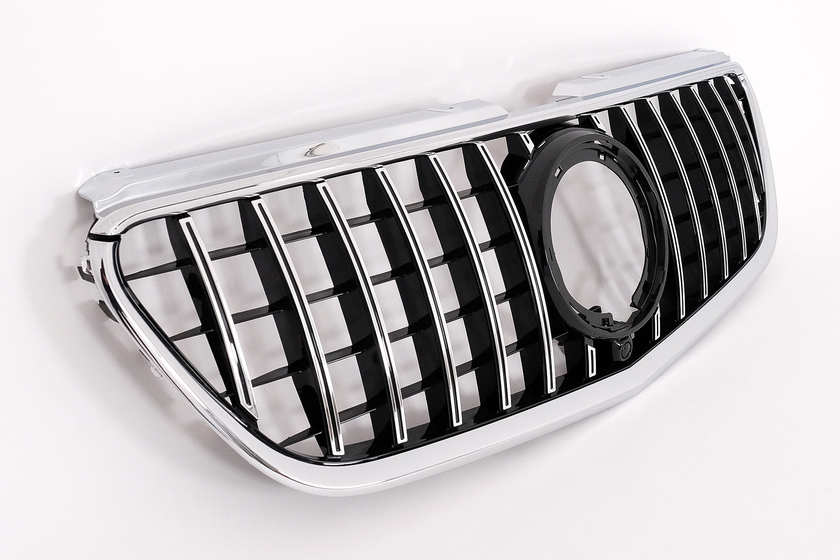Kühlergrill Gitter für Mercedes Vito W447 2020+ GTR Panamericana Look Schwarz Chrom CarPartsTuning