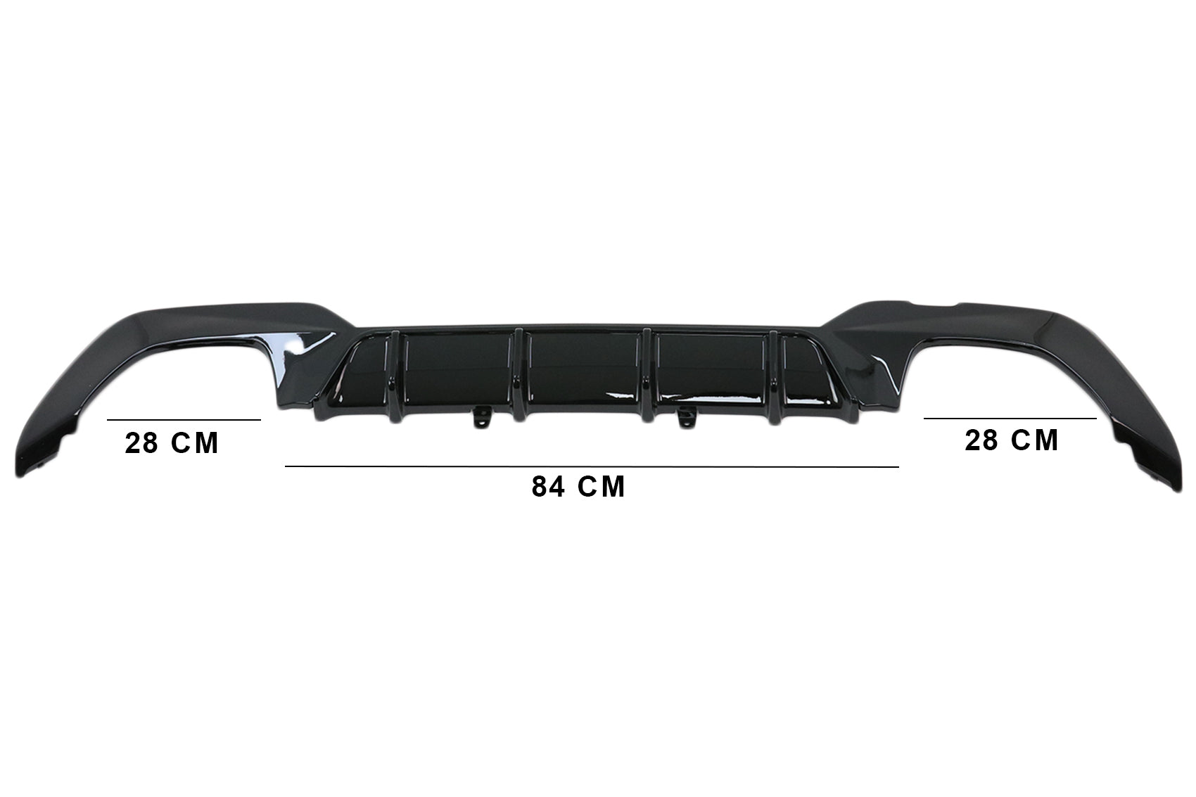 Heckschürzendiffusor Passend Für BMW 3er G20 G28 Limousine G21 Touring (2018-Up) M340i Design Schwarz KITT
