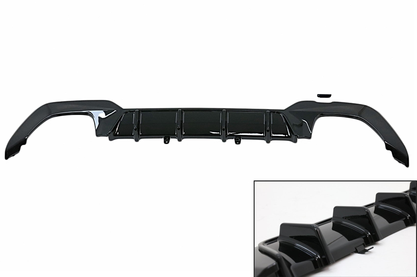 Heckschürzendiffusor Passend Für BMW 3er G20 G28 Limousine G21 Touring (2018-Up) M340i Design Schwarz KITT