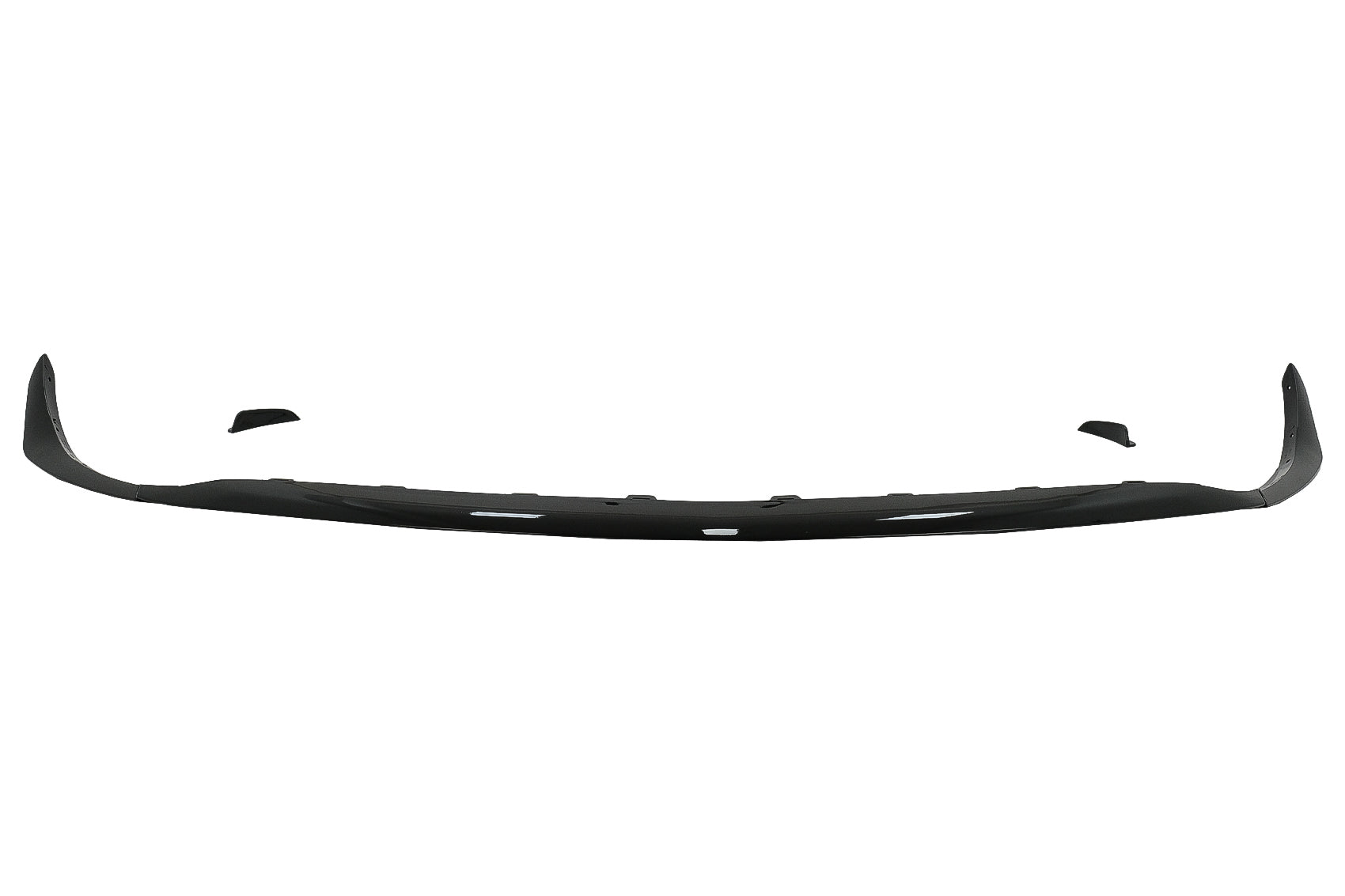 Frontlippe Erweiterung Flossen Aero für Mercedes GLA H247 Sport Line 2020+ Glänzend schwarz CarPartsTuning