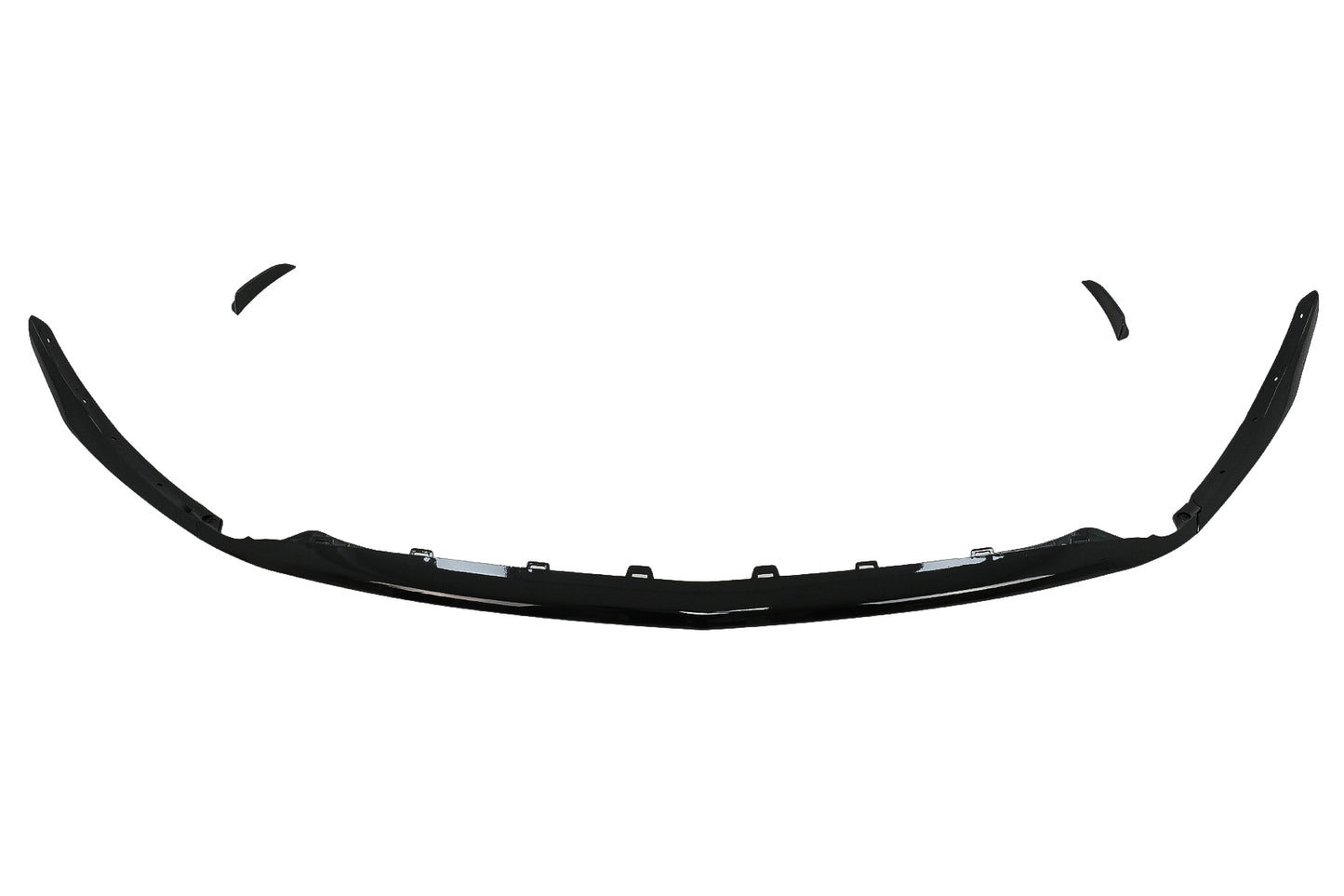 Frontlippe Erweiterung Flossen Aero für Mercedes GLA H247 Sport Line 2020+ Glänzend schwarz CarPartsTuning