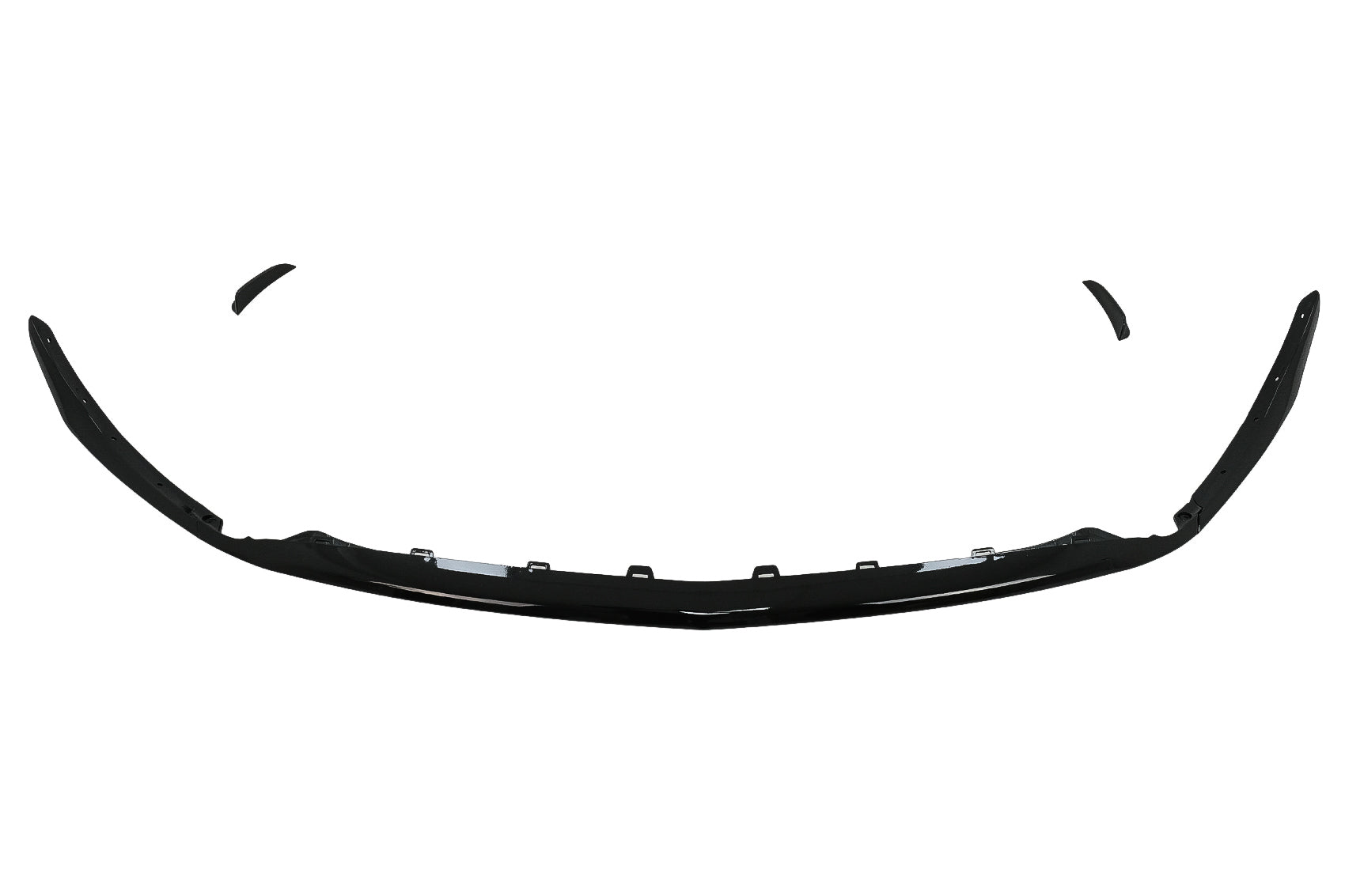 Frontlippe Erweiterung Flossen Aero für Mercedes GLA H247 Sport Line 2020+ Glänzend schwarz CarPartsTuning