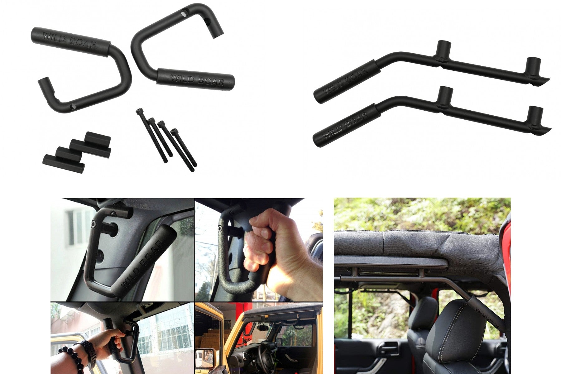 Paket Vorderer Und Hinterer Haltegriff Passend Für Jeep WranGLEr III SUV JK (2007-2017) KITT