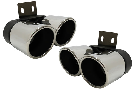 Auspuffblenden Passend Für BMW 5er F10 F11 (2011-2017) M5 LCI Design Chrom KITT Professional Exhaust Systems