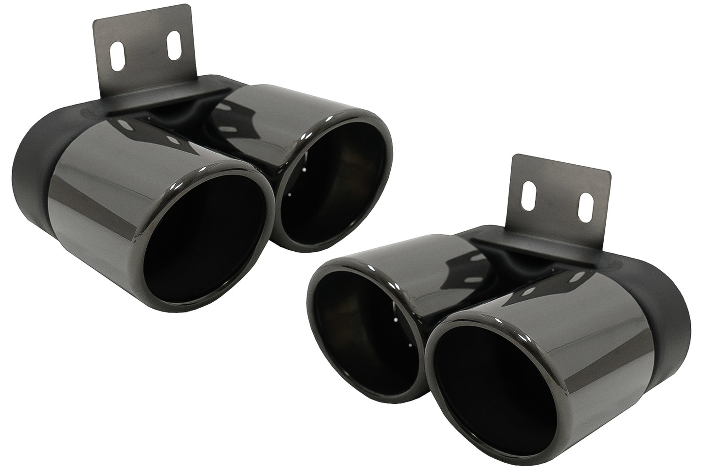 Auspuffblenden Passend Für BMW 5er F10 F11 (2011-2017) M5 LCI Design Schwarz KITT Professional Exhaust Systems