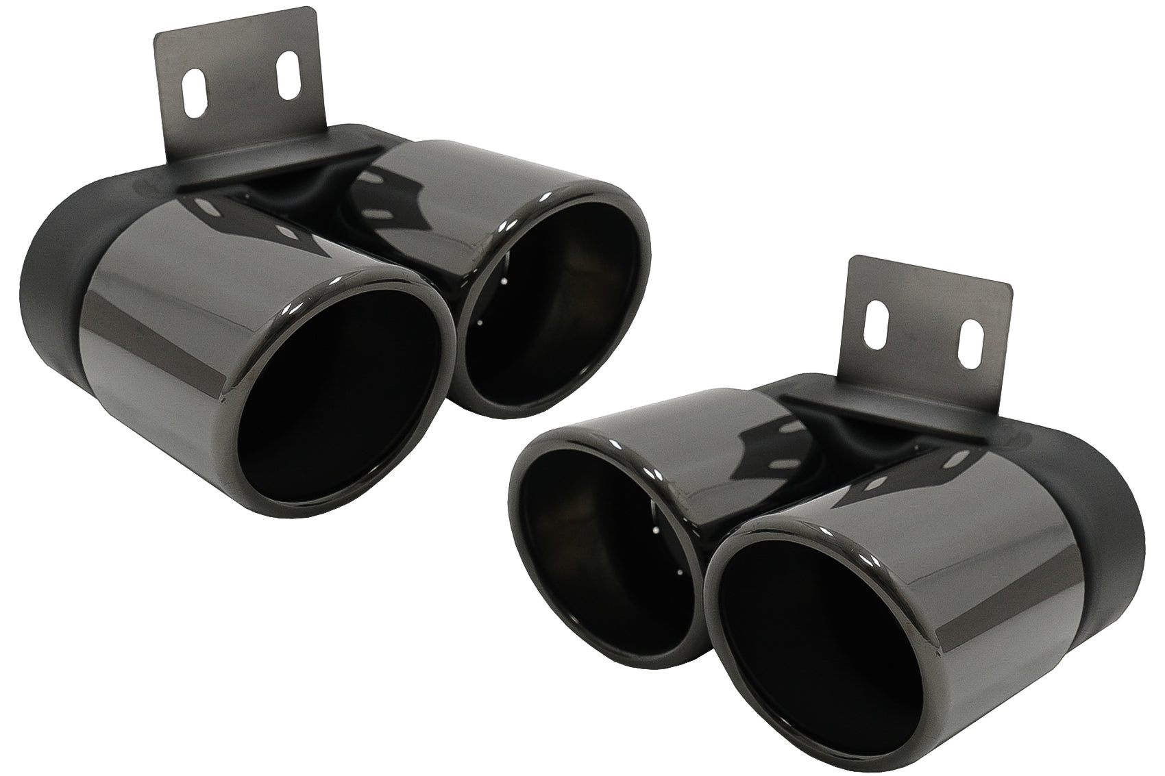 Auspuffblenden Passend Für BMW 5er F10 F11 (2011-2017) M5 LCI Design Schwarz KITT Professional Exhaust Systems